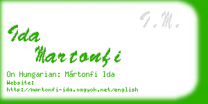 ida martonfi business card